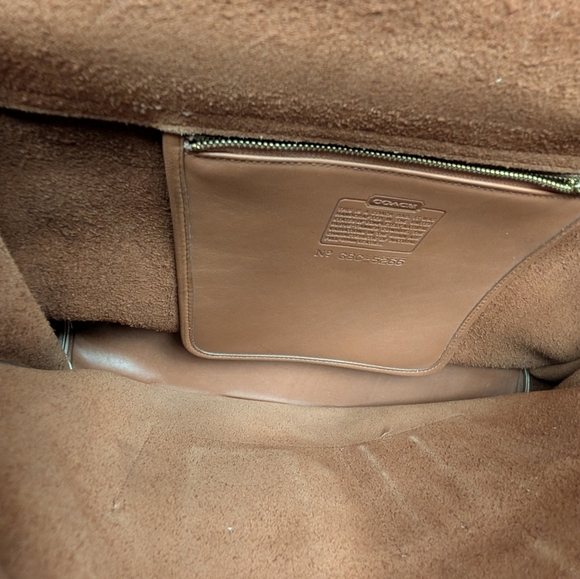 Vintage Old $ Coach Tan Leather Flap Twist Lock Briefcase Messenger Bag G8C-5266 - Picture 5 of 13